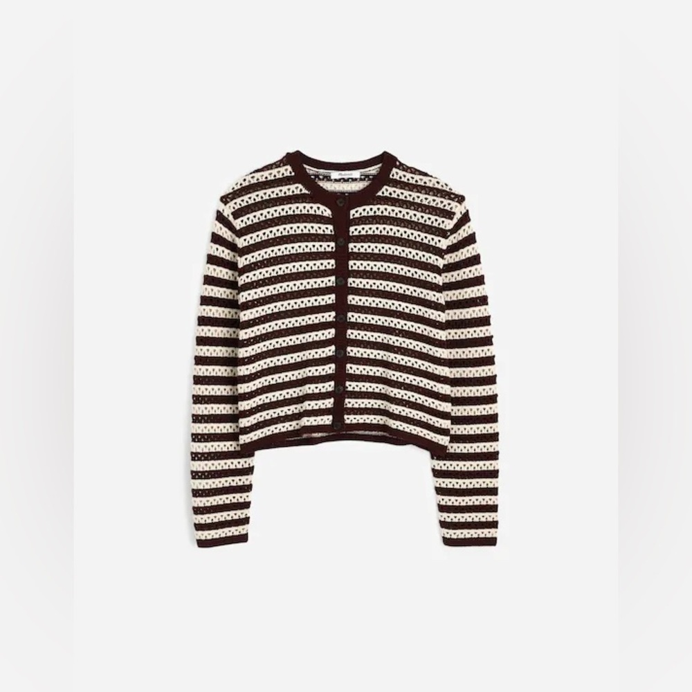 Madewell Open-Stitch Crewneck Sweater - Picture 2 of 9